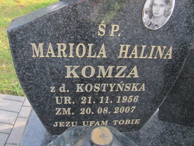 Mariola Halina Komza 1956 Świdnik - Grobonet - Wyszukiwarka osób pochowanych