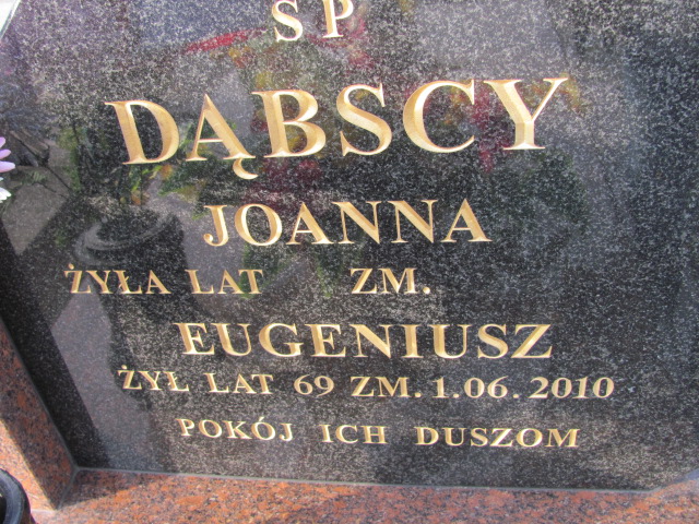 Eugeniusz Dąbski 1941 Świdnik - Grobonet - Wyszukiwarka osób pochowanych