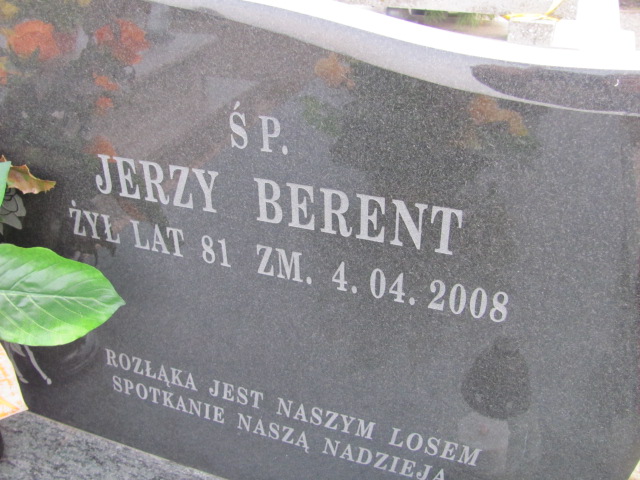 Jerzy Berent 1927 Świdnik - Grobonet - Wyszukiwarka osób pochowanych