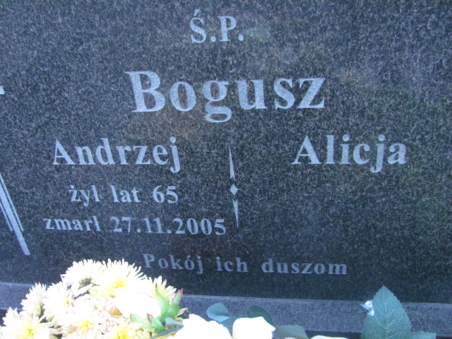 Alicja Bogusz 1942 Świdnik - Grobonet - Wyszukiwarka osób pochowanych