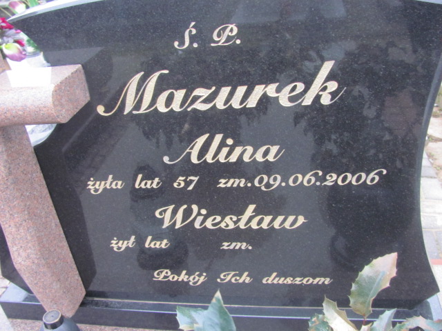 Alina Mazurek 1948 Świdnik - Grobonet - Wyszukiwarka osób pochowanych