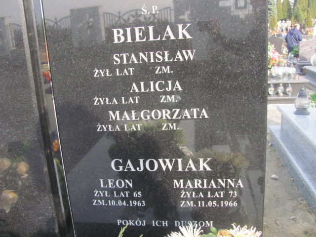 Leon Gajowiak 1898 Świdnik - Grobonet - Wyszukiwarka osób pochowanych