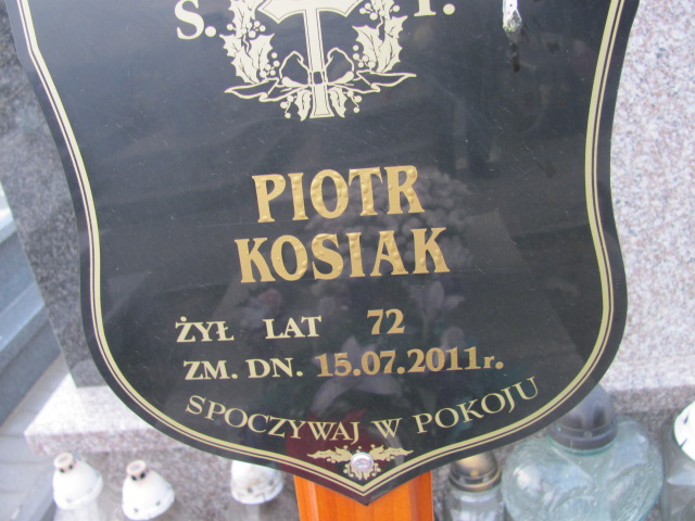 Piotr Kosiak 1939 Świdnik - Grobonet - Wyszukiwarka osób pochowanych